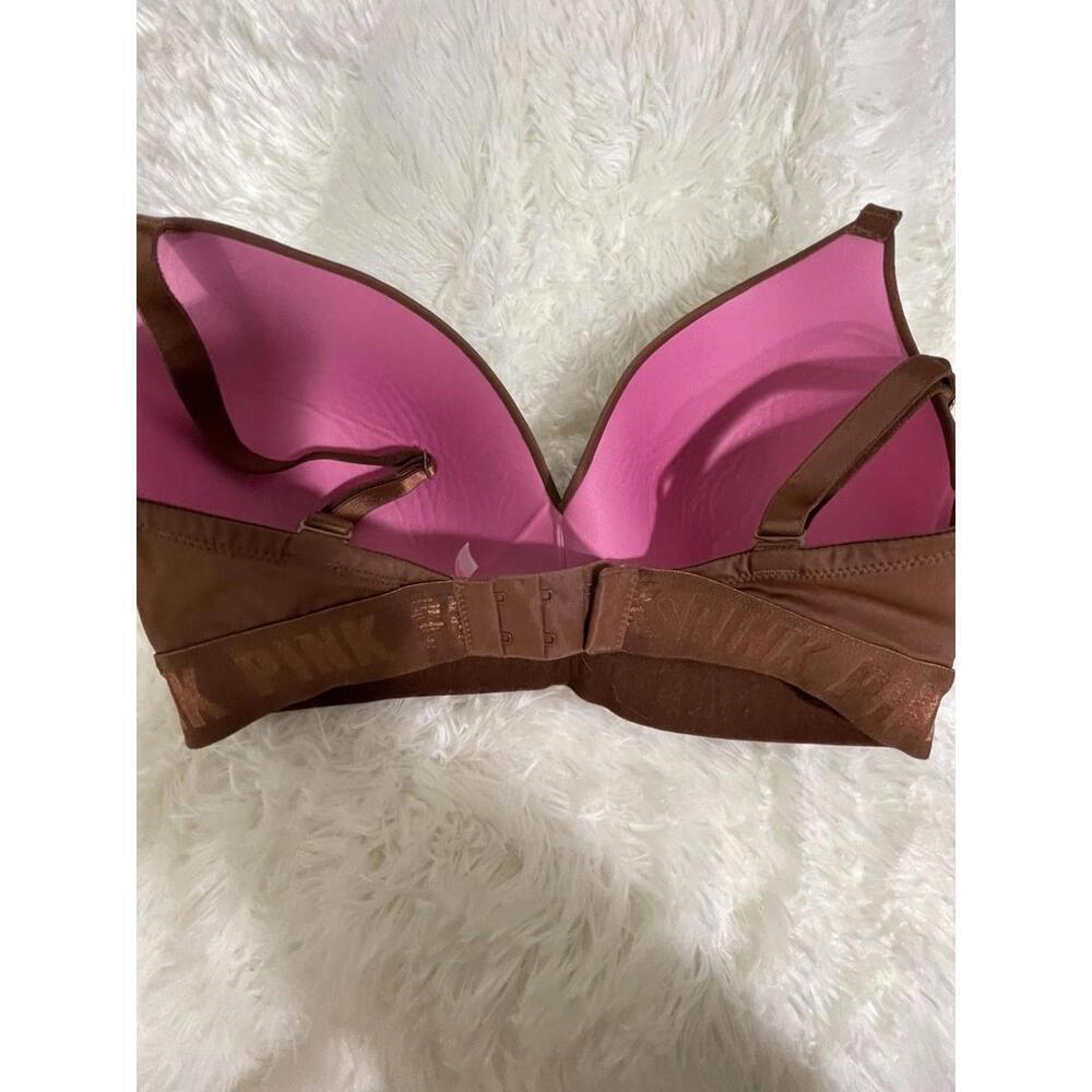 VS PINK Bra 34C Wear Everwhere Wireless Lightly Lined brown - Picture 3 of 4